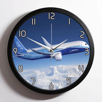 Thumbnail for Boeing 787 Dreamliner aviation design on premium wood and metal wall clock.