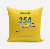 Thumbnail for Bombardier Learjet 35A design on yellow pillow