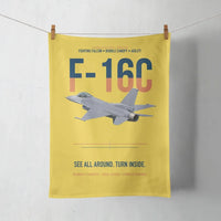 Thumbnail for F-16C Fighting Falcon See All Around Turn Inside design on yellow towel
