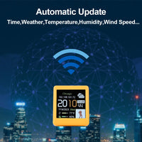 Thumbnail for Table clock — Small Portable Smart WiFi Weather Station Digital Alarm Clock on the printed clock face — view 12