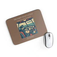 Thumbnail for VINTAGE G4368 - The Ferry Pilot's Ocean - Designed Mouse Pads design on brown rectangle
