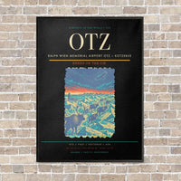 Thumbnail for Ralph Wien Memorial Airport OTZ — Kotzebue vertical canvas print - framed - black background