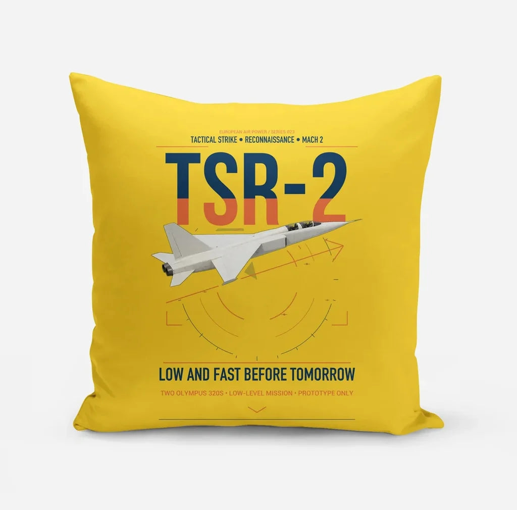 BAC TSR-2 design on yellow pillow