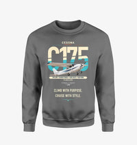 Thumbnail for Cessna 175 Skylark design on gray sweatshirt