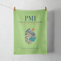 Thumbnail for Palma de Mallorca Airport (PMI) design on light green towel