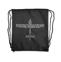 Thumbnail for Aviation Alphabet Drawstring Bag - view 3