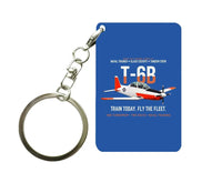 Thumbnail for T-6B TEXAN II Key Chain design on blue key chain