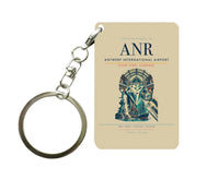 Thumbnail for Antwerp International Airport (ANR) design on beige key chain
