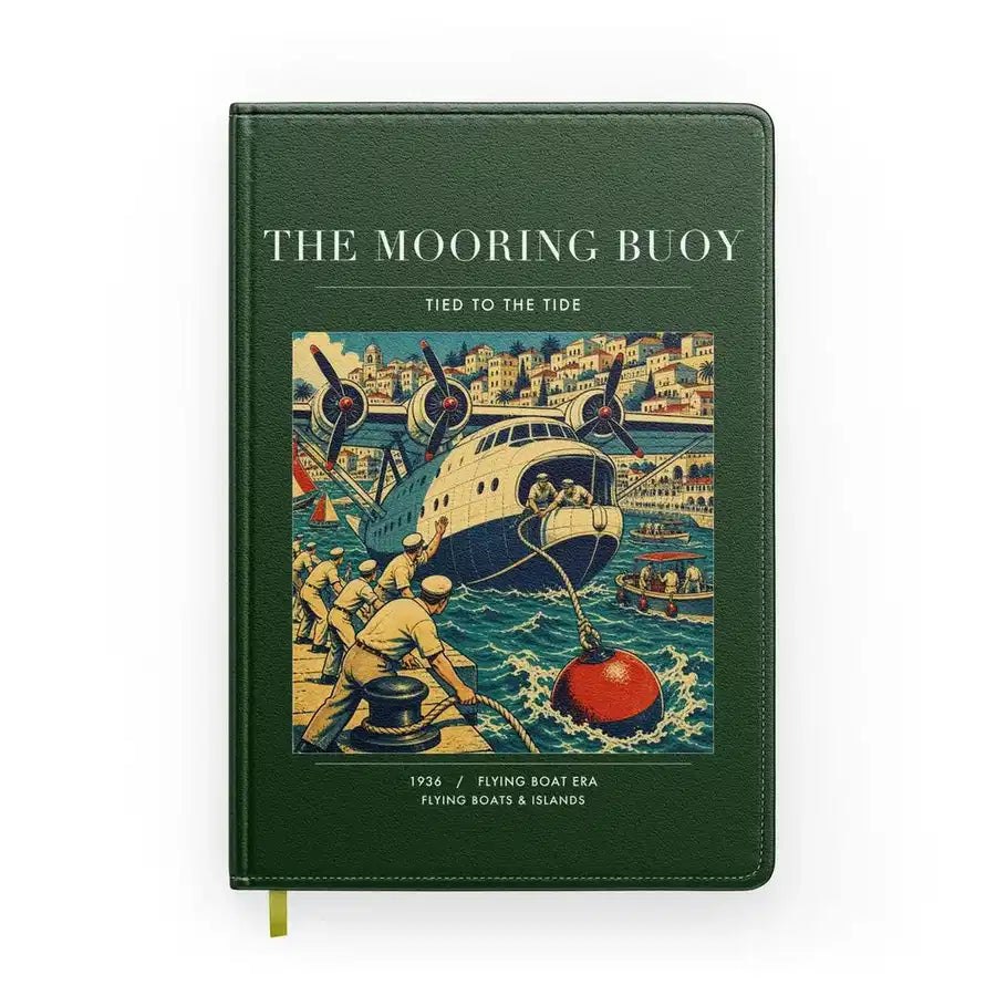 VINTAGE G4183 - The Mooring Buoy - Designed Notebooks design on darkgreen