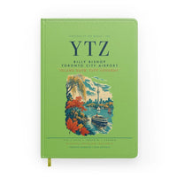 Thumbnail for Billy Bishop Toronto City Airport (YTZ) design on light green notebook