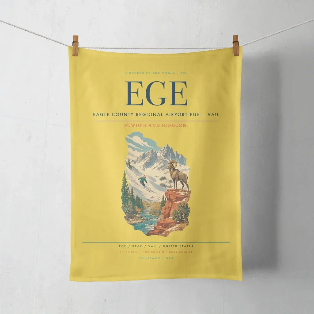 Eagle County Regional Airport (EGE) design on yellow towel