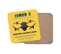 Thumbnail for BRINC LEMUR 2 design on yellow 1 piece coaster