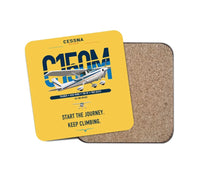 Thumbnail for Cessna 150M design on yellow 1 piece coaster