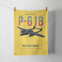 Thumbnail for P-61B Black Widow design on yellow towel