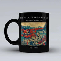 Thumbnail for VINTAGE G4289 - The Salmon Run Charter - Ceramic Mug design on black