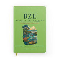 Thumbnail for Philip S. W. Goldson International Airport (BZE) design on light green notebook