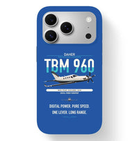 Thumbnail for Daher TBM 960 design on blue magsafe iphone case, for iPhone 17 Pro