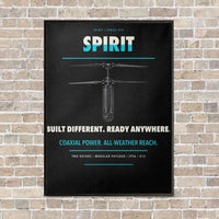 Thumbnail for Ascent AeroSystems Spirit vertical canvas print - framed - black background