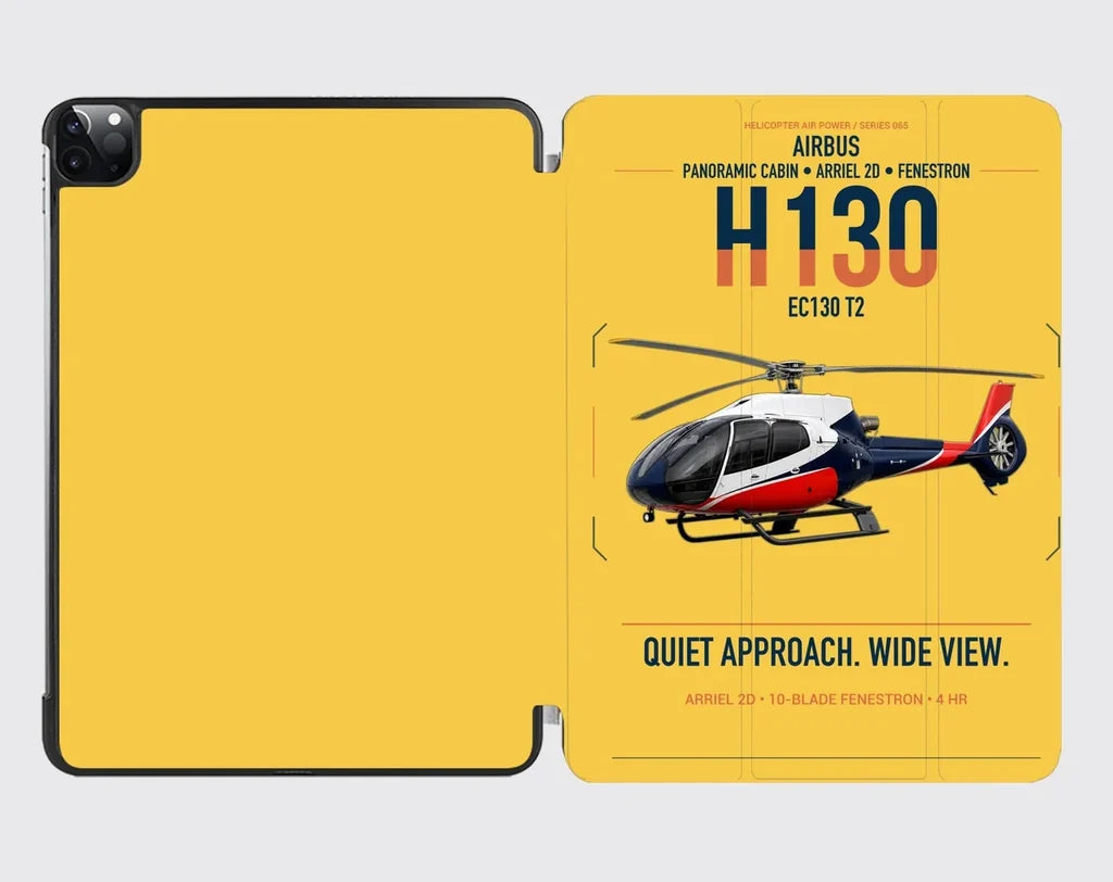 Airbus H130 design on yellow ipad tablet case
