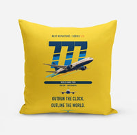 Thumbnail for Boeing 777-200LR design on yellow pillow