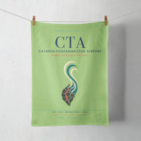 Thumbnail for Catania-Fontanarossa Airport (CTA) design on light green towel