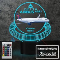 Thumbnail for Customisable Airbus A321 3D Lamp - view 3