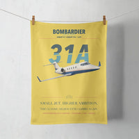 Thumbnail for Bombardier Learjet 31A design on yellow towel