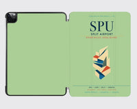 Thumbnail for Split Airport (SPU) design on light green ipad tablet case