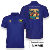 Thumbnail for VINTAGE G4229 - The Cabin Radio Hour - Double-Side Polo T-Shirt design on blue+name