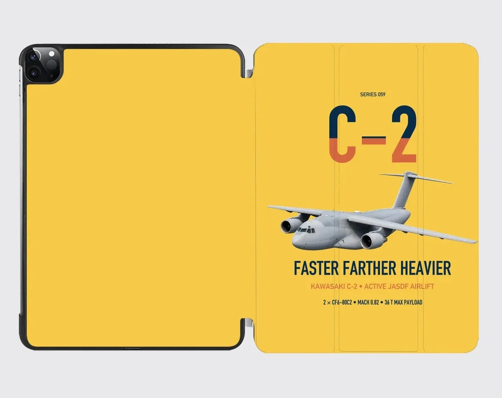 Kawasaki C-2 design on yellow ipad tablet case