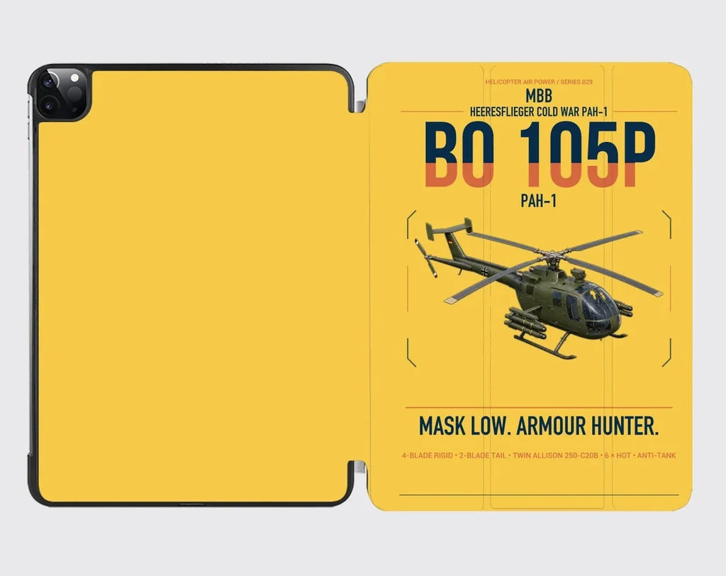 MBB BO 105P PAH-1 design on yellow ipad tablet case
