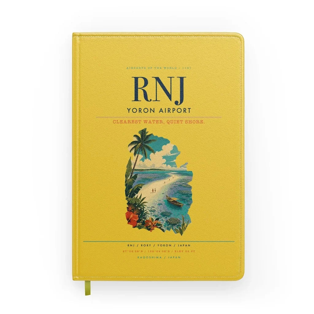 Yoron Airport (RNJ) design on yellow notebook