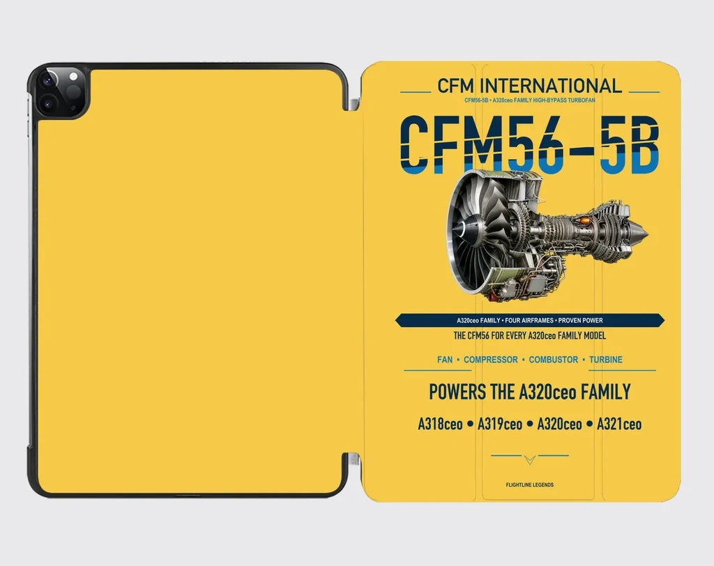 CFM56-5B design on yellow ipad tablet case