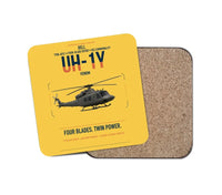 Thumbnail for Bell UH-1Y Venom design on yellow 1 piece coaster
