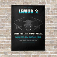 Thumbnail for BRINC LEMUR 2 vertical canvas print - framed - black background