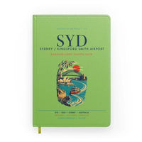 Thumbnail for Sydney Kingsford Smith Airport (SYD) design on light green notebook