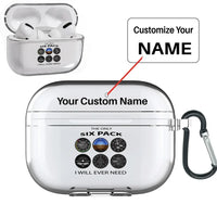 Thumbnail for The Only Six Pack I Will Ever Need AirPods Pro transparent case - With Buckle +Name