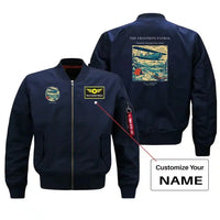Thumbnail for VINTAGE G4290 - The Frostbite Patrol - Bomber Jacket design on blue+name