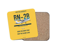 Thumbnail for Britten-Norman BN-2B-26 Islander design on yellow 1 piece coaster
