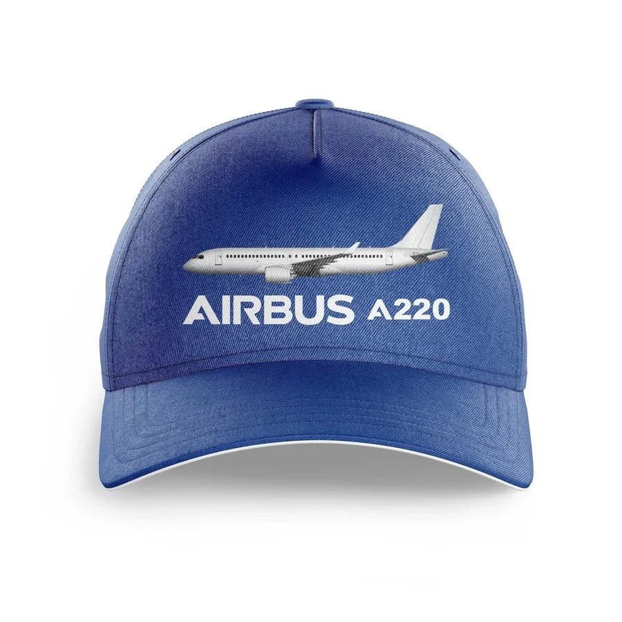 The Airbus A220 printed hat - blue