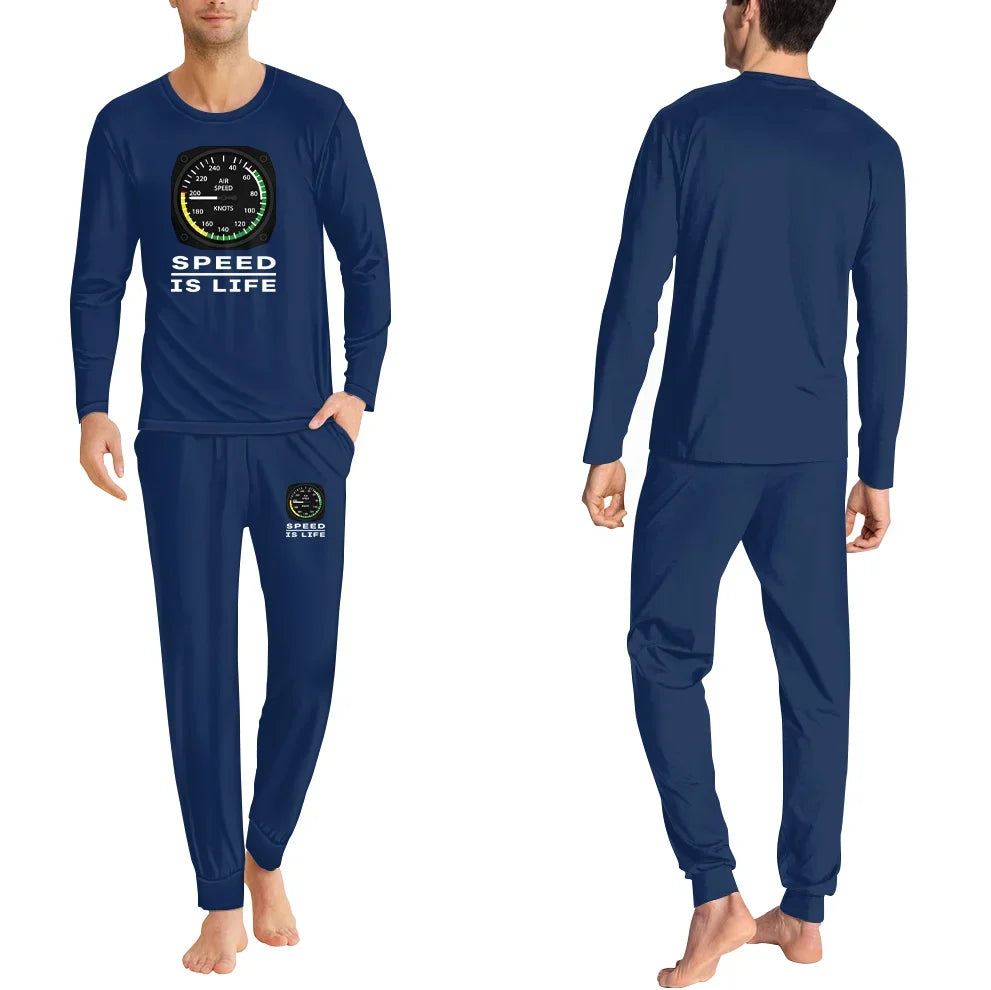 Speed Is Life men pajamas - Dark Blue