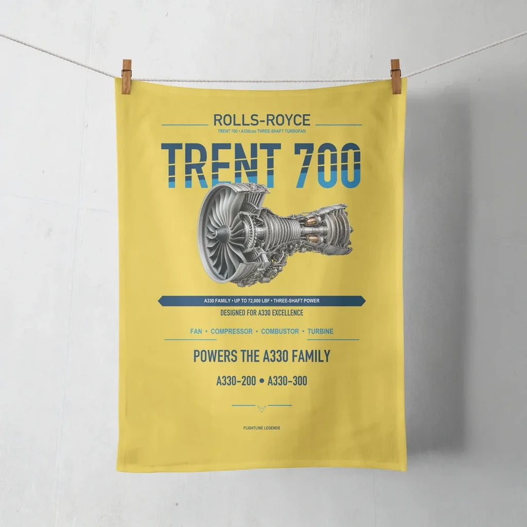 TRENT 700 design on yellow towel