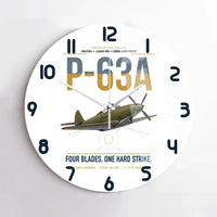 Thumbnail for P-63A Kingcobra design on white no frame wall clock