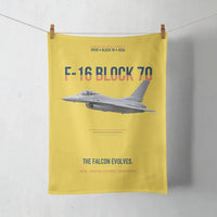 Thumbnail for F-16 Block 70 The Falcon Evolves design on yellow towel