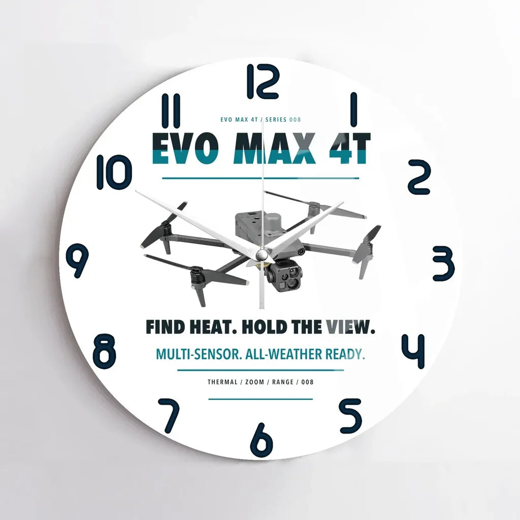 Autel EVO Max 4T design on white no frame wall clock