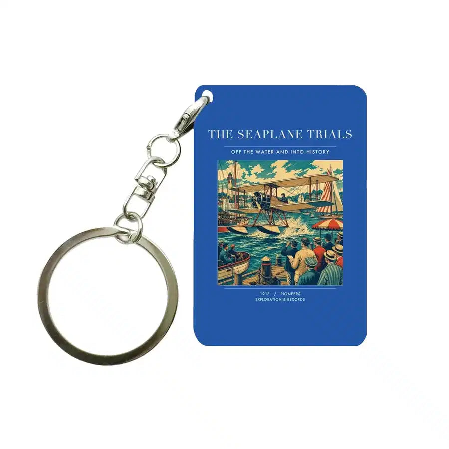 VINTAGE G4005 - The Seaplane Trials - Designed Key Chain design on blue
