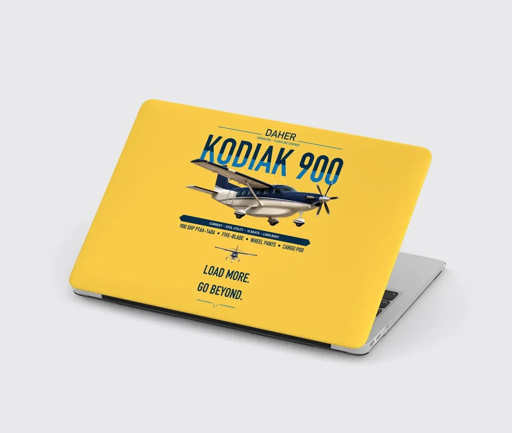 Daher Kodiak 900 design on yellow MacBook case