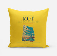 Thumbnail for Minot International Airport (MOT) design on yellow pillow