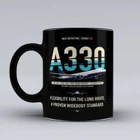 Thumbnail for A330-200 Mug design on black airbus