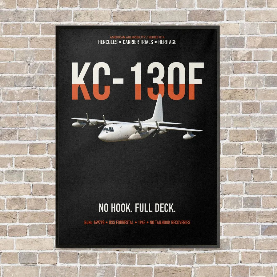 KC-130F BuNo 149798 vertical canvas print - framed - black background